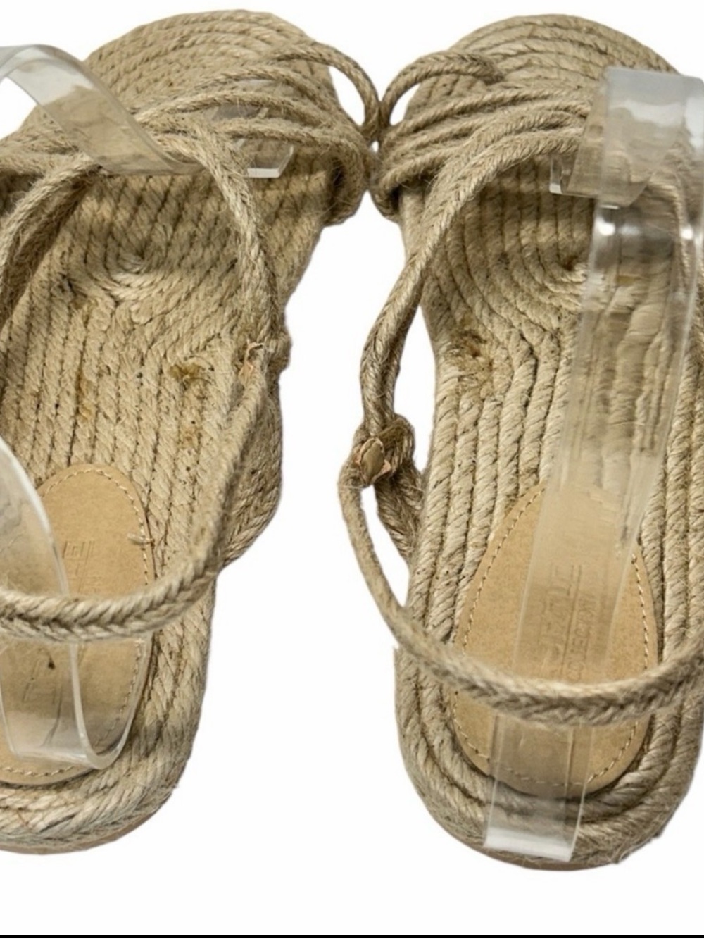 Truffle Collection Rope Toe Loop Flat Sandals Color Natural - Size 7 - Picture 4 of 7